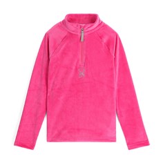 SPYDER GIRLS SHIMMER BUG 1/2 ZIP-PINK