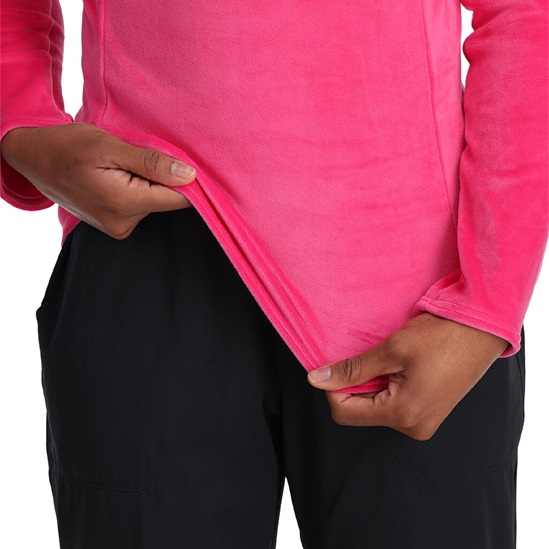 SPYDER W SHIMMER BUG 1/2 ZIP-PINK