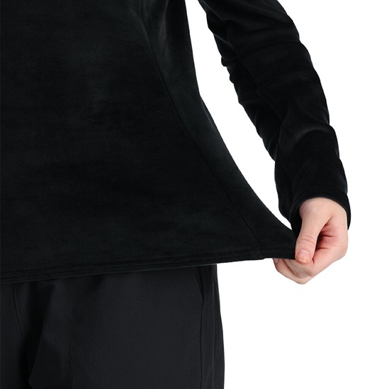 SPYDER W SHIMMER BUG 1/2 ZIP-BLACK