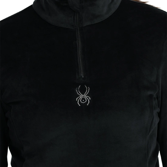 SPYDER W SHIMMER BUG 1/2 ZIP-BLACK