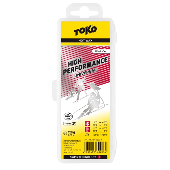 TOKO Triplex World Cup High Performance UNIVERSAL, 120g, červený parafín