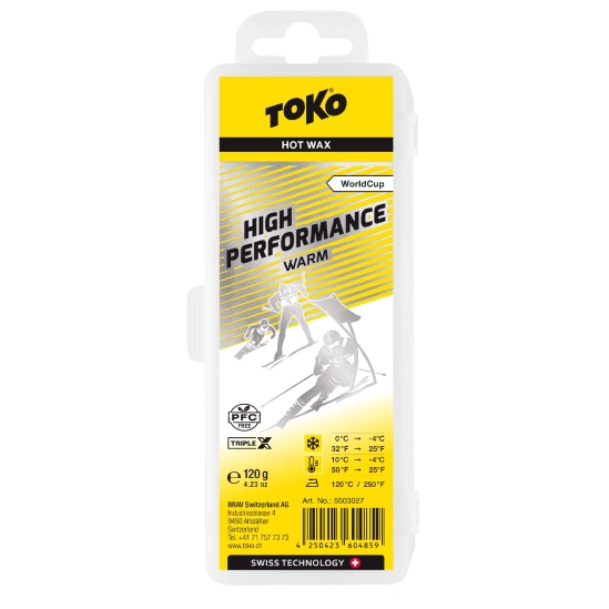 TOKO Triplex World Cup High Performance WARM, 120g, žlutý parafín