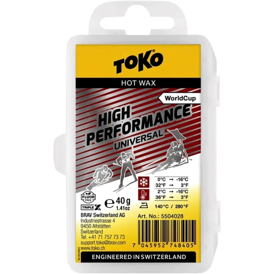 TOKO Triplex World Cup High Performance Universal, 40g, červený parafín
