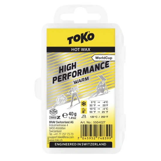 TOKO Triplex World Cup High Performance WARM, 40g, žlutý parafín